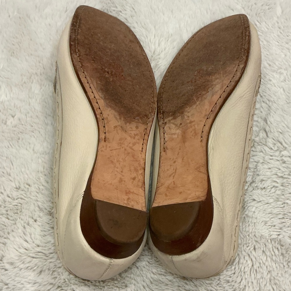 Cole Haan Cream Leather Tassel Loafers 10B - Picture 5 of 6
